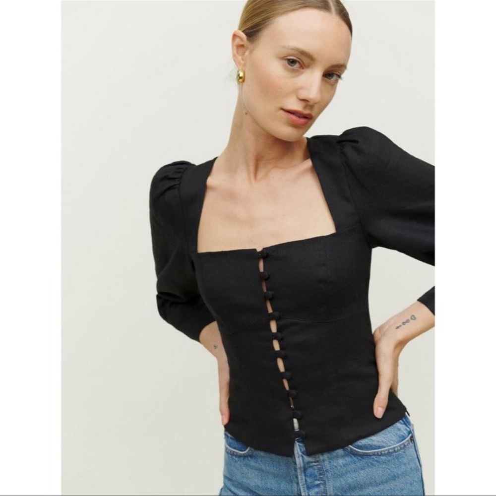 NWT Reformation Micah Linen Top